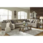 CARRIAGE Green Fabric Corner Sofa