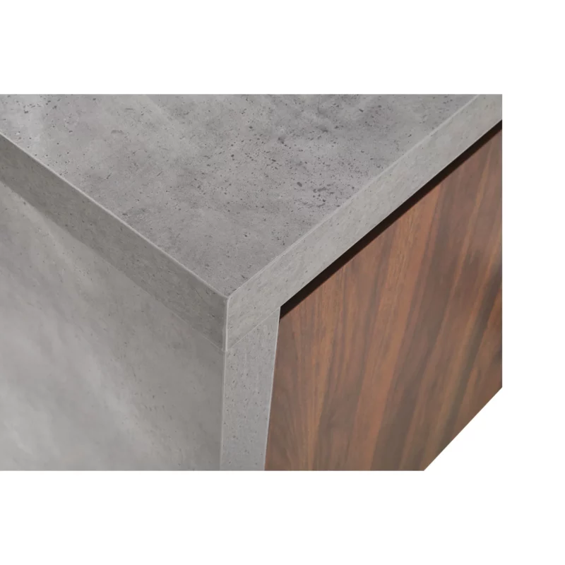 BUFFET DRAW-DOORS CEMENT-WALNU