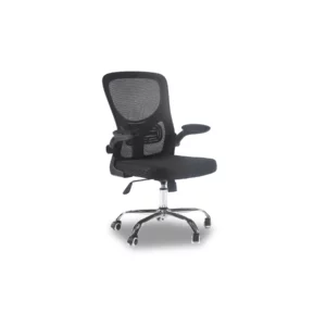 OFFICE CHAIR BLACK CHROME LEGS