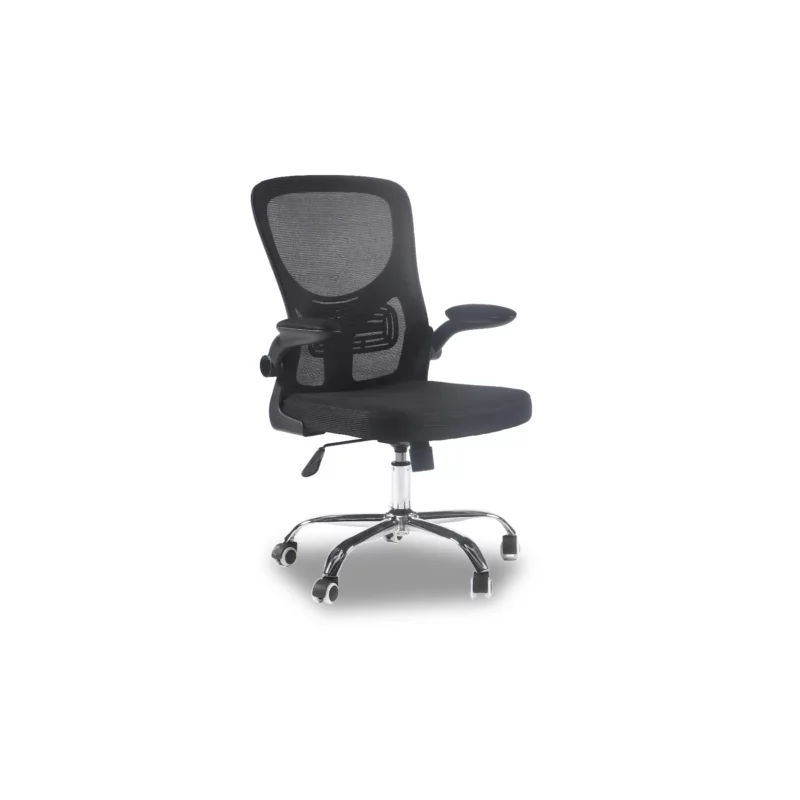 OFFICE CHAIR BLACK CHROME LEGS