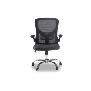 OFFICE CHAIR BLACK CHROME LEGS