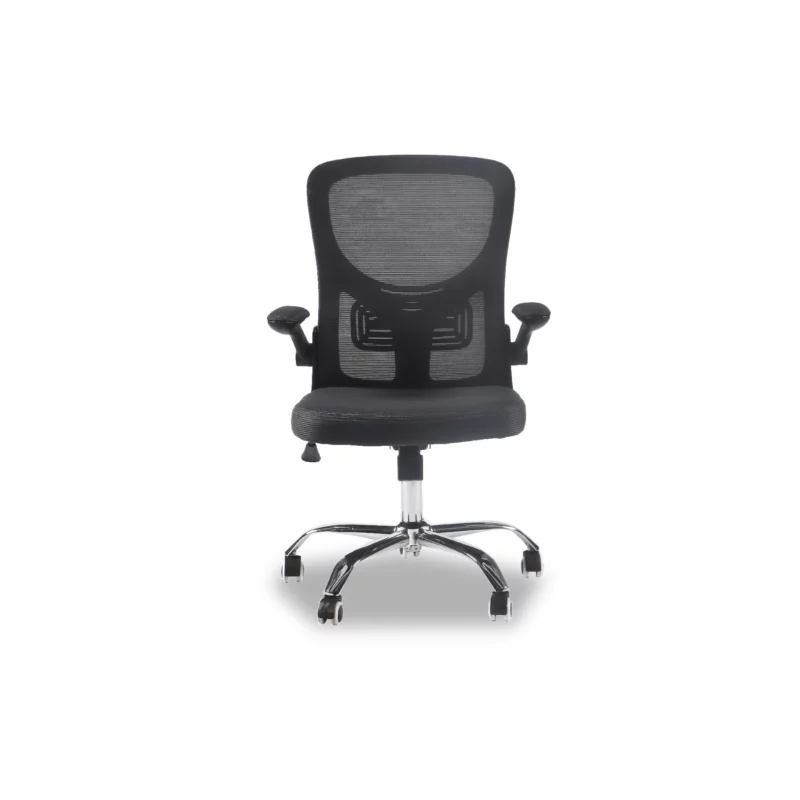 OFFICE CHAIR BLACK CHROME LEGS