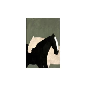 23179 ABSTRACT BLACK & WHITE HORSE