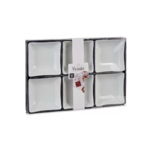 SET 6 12CM WHT PORCELAIN BOWL