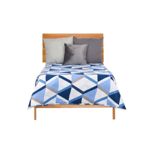 240X260 BLUE TRIANGL BEDSPREAD