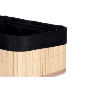 SET 3 BAMBOO RECT BLACK BAMBOO