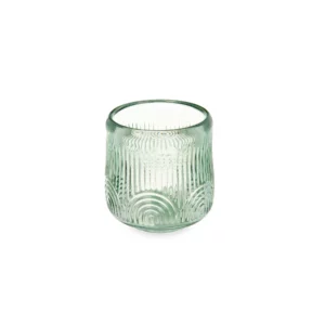 CANDLEHOLDER GREEN CRCL STRIPE