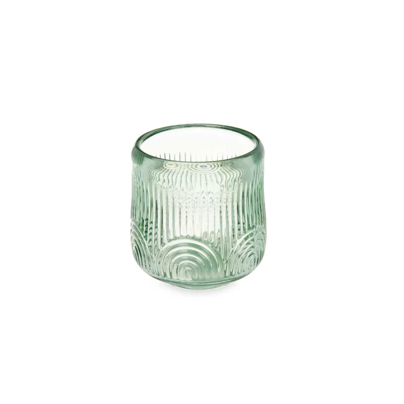 CANDLEHOLDER GREEN CRCL STRIPE