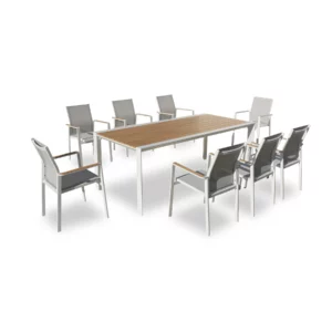 OUTDOOR DNG SET 1+8 ALUM WHITE