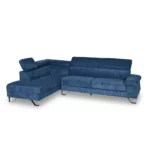 CARRIAGE Green Fabric Corner Sofa