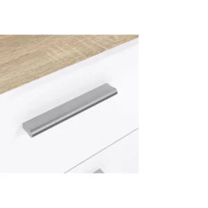 PEPE NIGHTSTAND OAK+WHT GLOSS