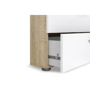 PEPE CHEST 4DRWS OAK+WHT GLOSS