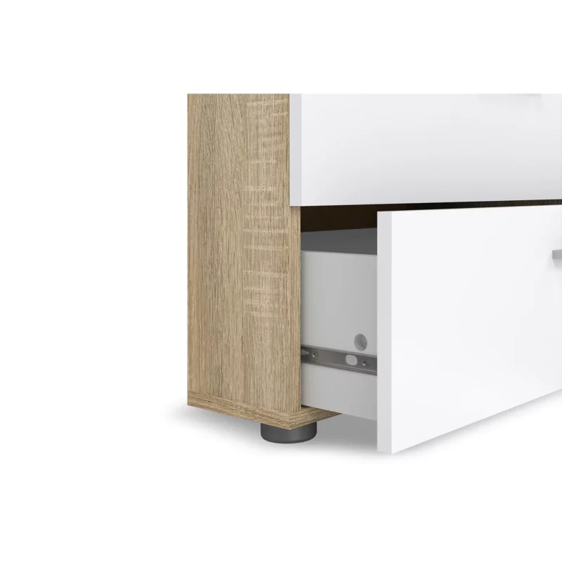 PEPE CHEST 4DRWS OAK+WHT GLOSS