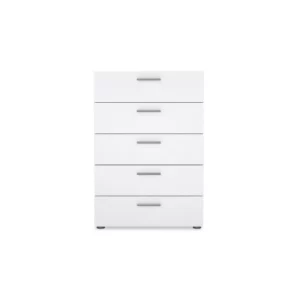 PEPE CHEST 5DRWS OAK+WHT GLOSS