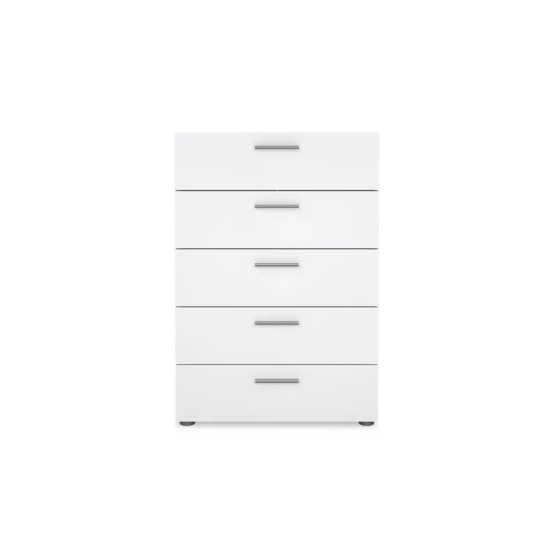 PEPE CHEST 5DRWS OAK+WHT GLOSS