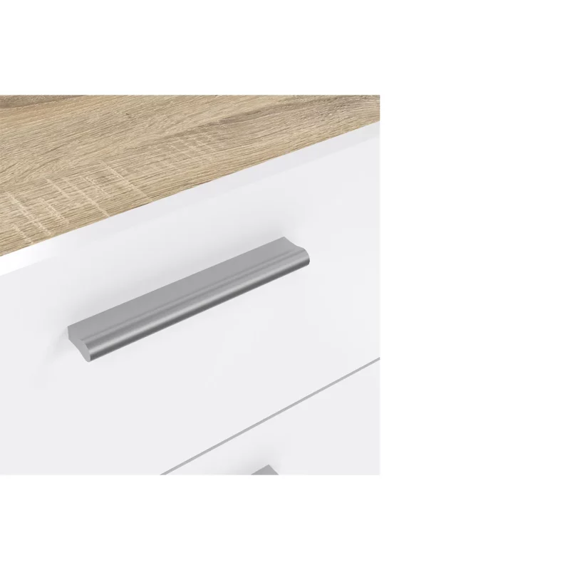 PEPE CHEST 5DRWS OAK+WHT GLOSS