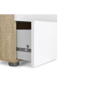 PEPE CHEST 5DRWS OAK+WHT GLOSS