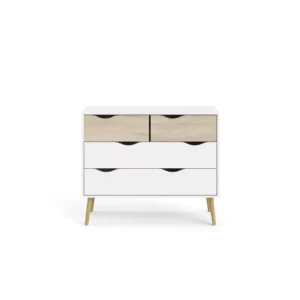 OSLO CHEST 4DRWS WHITE+OAK