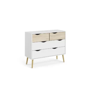 OSLO CHEST 4DRWS WHITE+OAK