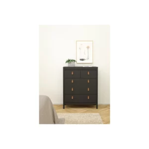 79661GMGM-MADRID-11 MADRID Black Wood Effect Chest of Drawers