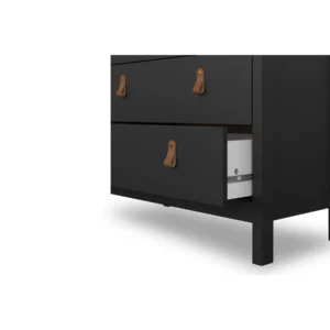 79661GMGM-MADRID-14 MADRID Black Wood Effect Chest of Drawers