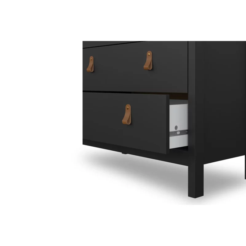 79661GMGM-MADRID-14 MADRID Black Wood Effect Chest of Drawers