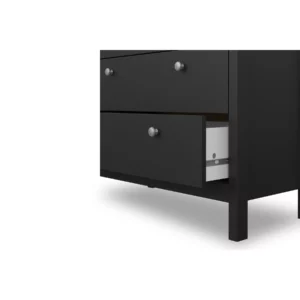 79661GMGM-MADRID-15 MADRID Black Wood Effect Chest of Drawers