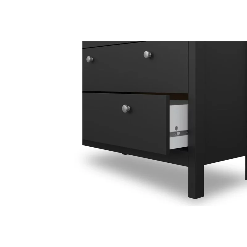 79661GMGM-MADRID-15 MADRID Black Wood Effect Chest of Drawers