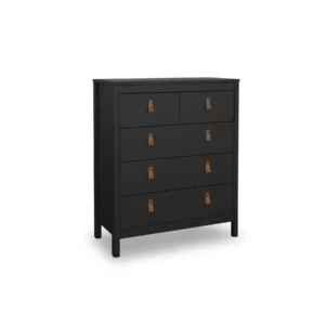 79661GMGM-MADRID-7 MADRID Black Wood Effect Chest of Drawers