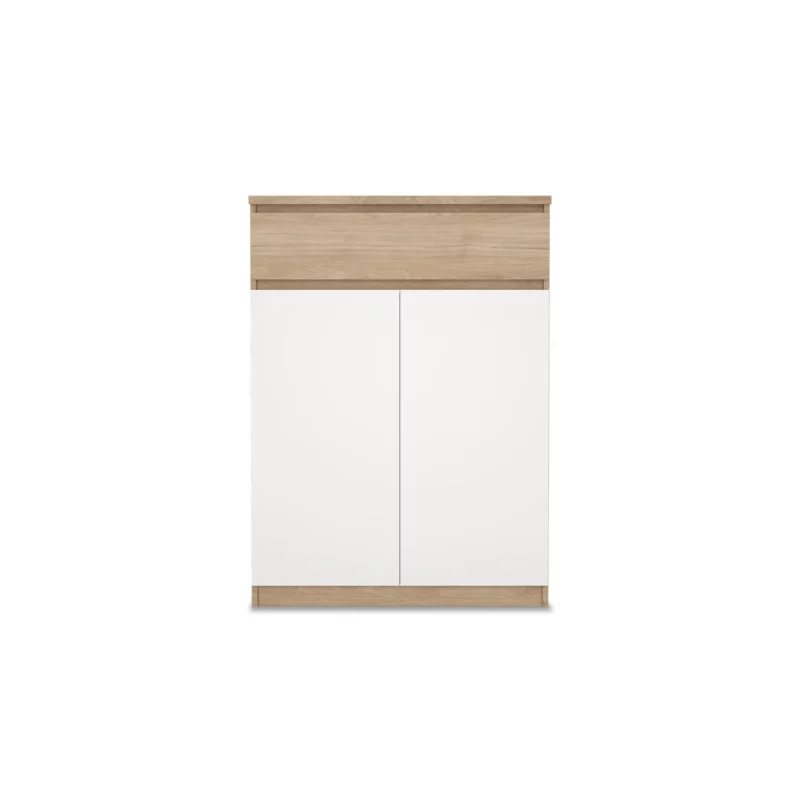NAIA White Shoe Cabinet High