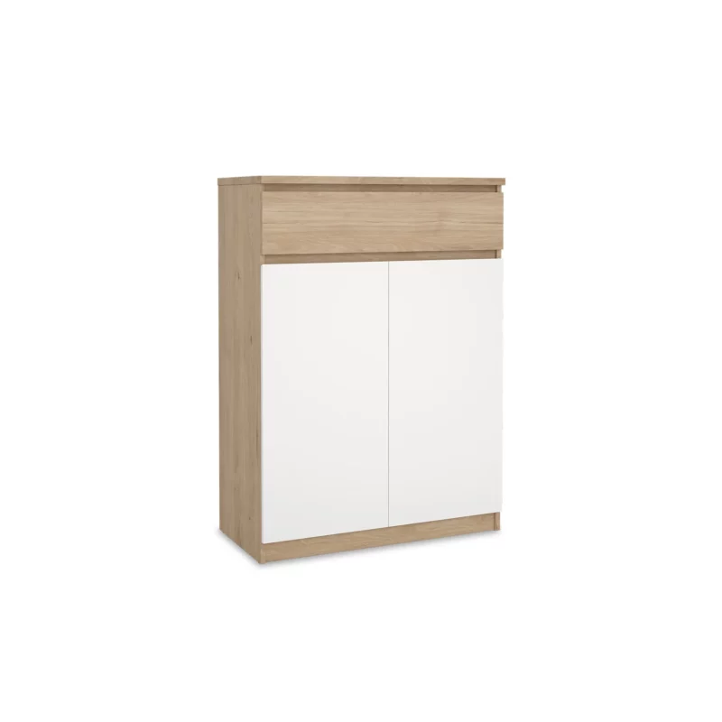 NAIA White Shoe Cabinet High