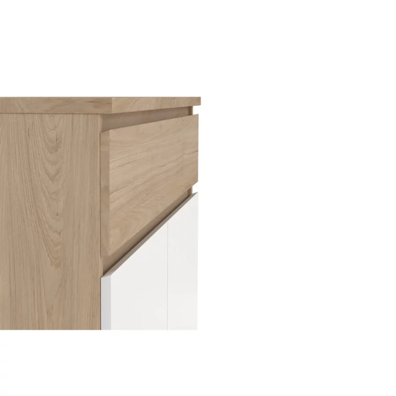 NAIA White Shoe Cabinet High