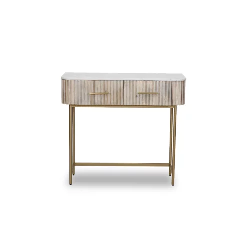 CONSOLE TABLE WITH MARBLE TOP