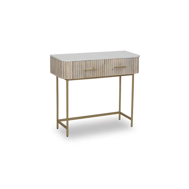 CONSOLE TABLE WITH MARBLE TOP