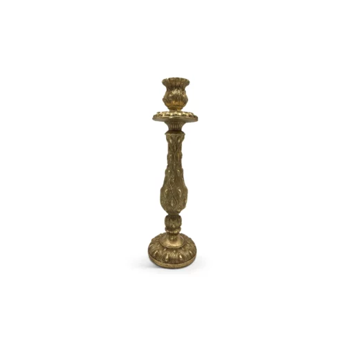 PEACOCK CANDLEHOLDER GOLD H33