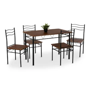 DINING SET 1+4 WALNUT