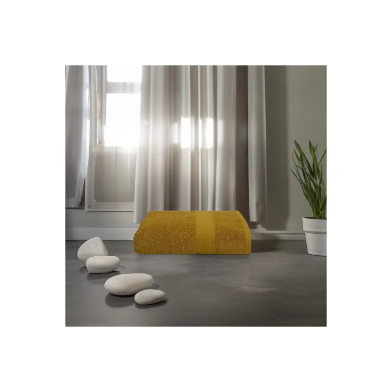 BT400-MUSTARD-1 BASIC BATH TOWEL 90x140
