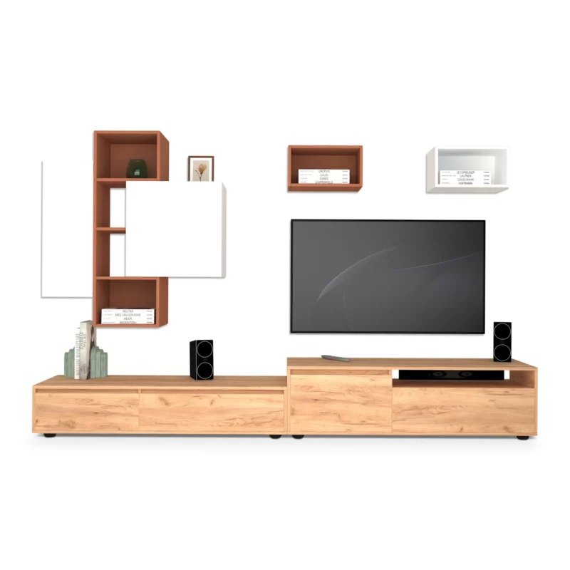 WALLUNIT GOLD OAK+WHITE+CAMEL