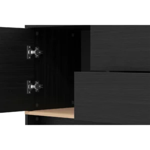 LILLE Black Wood Effect TV Stand
