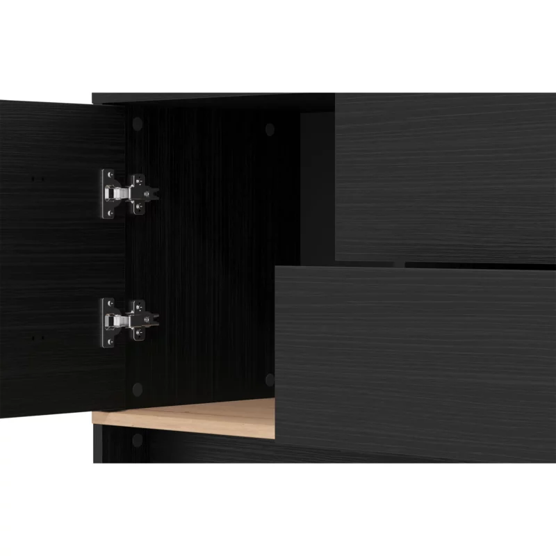 LILLE Black Wood Effect TV Stand
