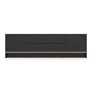 LILLE Black Wood Effect TV Stand
