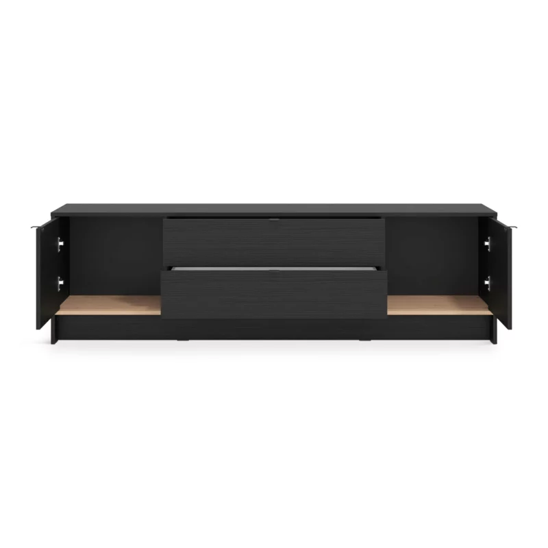 LILLE Black Wood Effect TV Stand