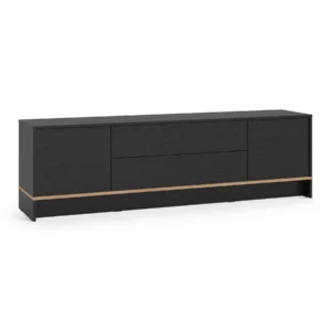 LILLE Black Wood Effect TV Stand