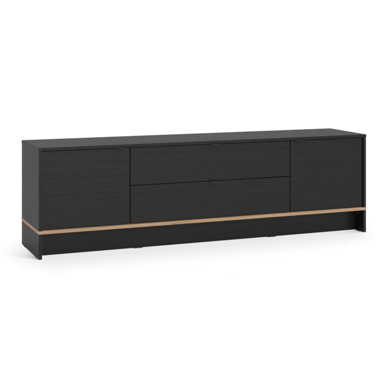 LILLE Black Wood Effect TV Stand