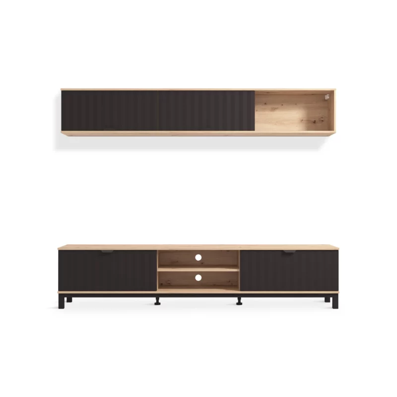 MONACO WALLUNIT ARTSN OAK-BLK