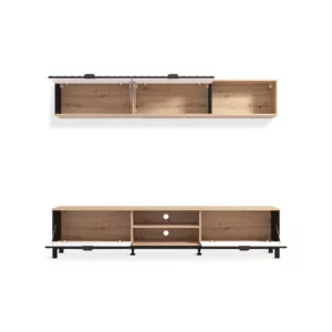 MONACO WALLUNIT ARTSN OAK-BLK