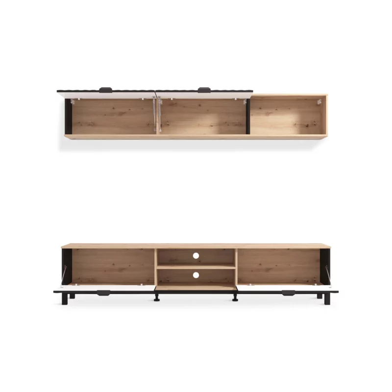 MONACO WALLUNIT ARTSN OAK-BLK