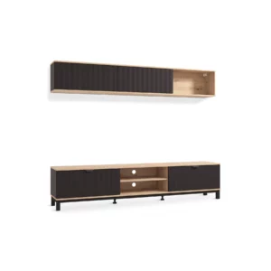 MONACO WALLUNIT ARTSN OAK-BLK