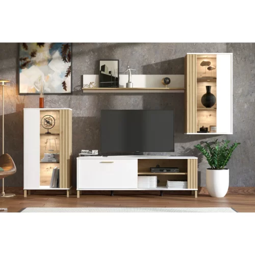 BASTIA WALLUNIT ARTSN OAK+WHT