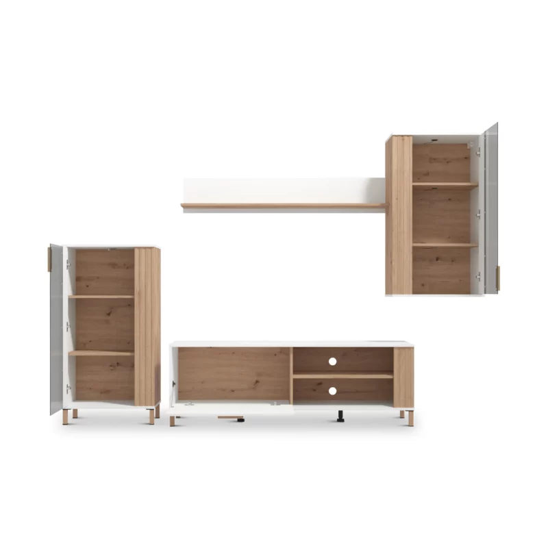BASTIA WALLUNIT ARTSN OAK+WHT